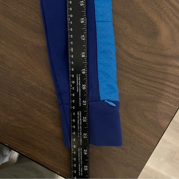 Nike‎ Blue Purple Full Zip Long Hoodie Varsity Stripe 
Workout Gym Running M - Picture 13 of 16